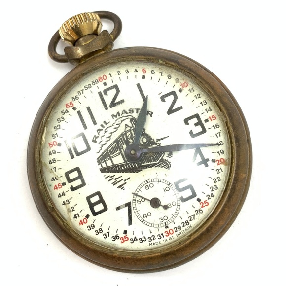 Vintage Other - Vintage Men's RAIL MASTER Pocket Watch